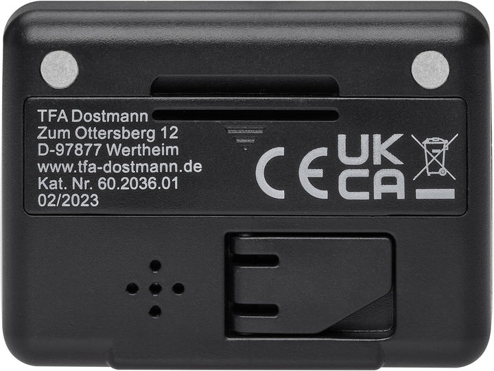 TFA Dostmann Digitale Miniuhr, 60.2036, mit Weckfunktion, Stoppuhr, Timer, ideal für unterwegs Dank