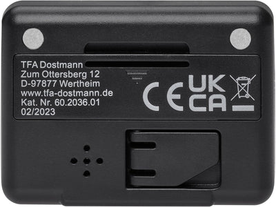 TFA Dostmann Digitale Miniuhr, 60.2036, mit Weckfunktion, Stoppuhr, Timer, ideal für unterwegs Dank
