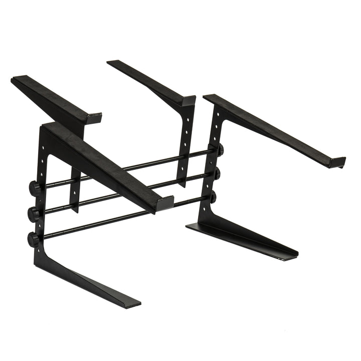 Fame DJ Multi-Stand, Laptop Stand, Höhen- und Breitenverstellbar, Angewinkelte Ablagefläche, Gummier