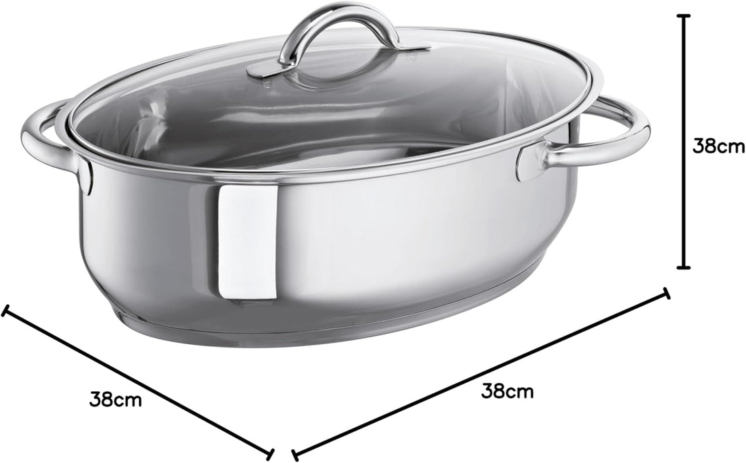 Schulte-Ufer 6768-38 Sicht-Bräter, 38 cm, 9,00 l Induktion, 38 cm
