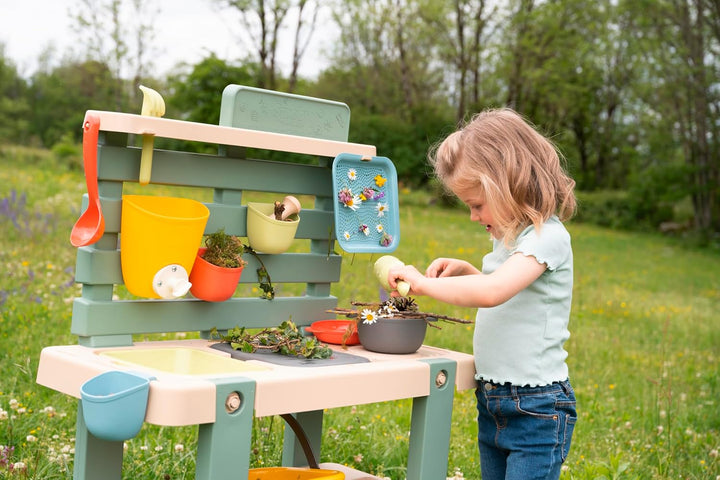 Smoby Life - Matschküche für Kinder - Outdoor-Spielküche mit Zubehör - 90% Recyclinganteil, UV-bestä