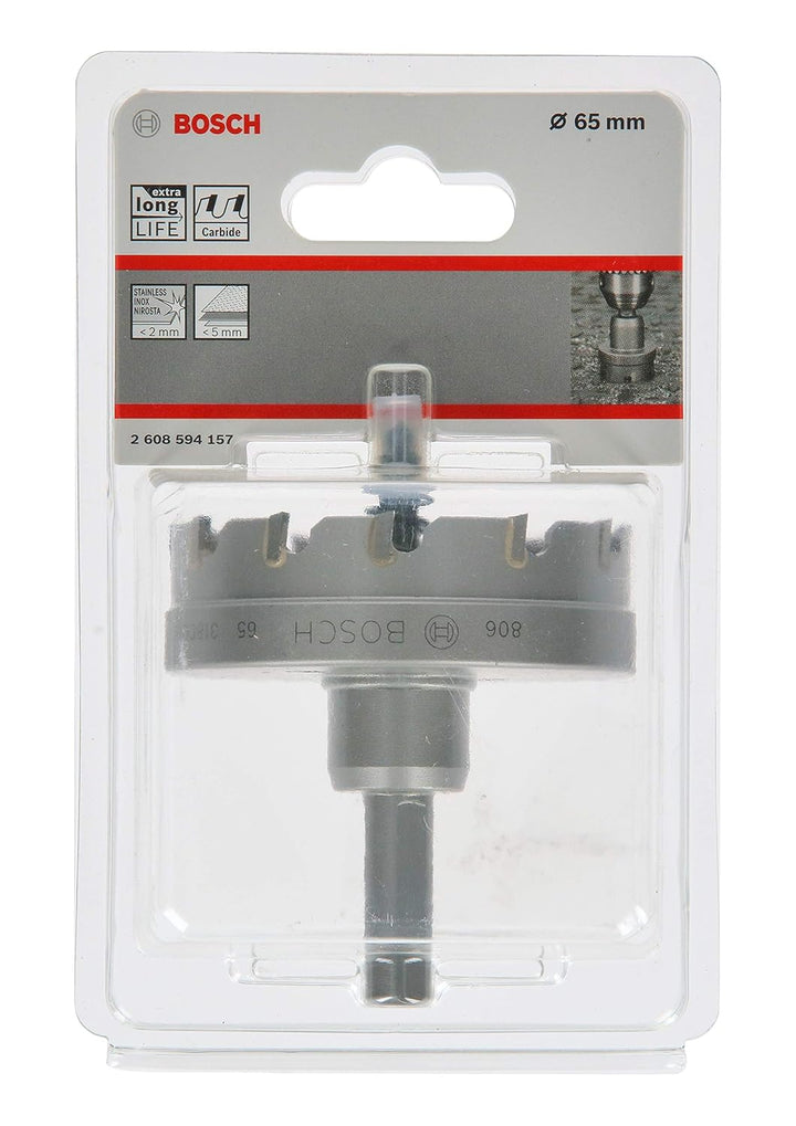Bosch Professional Carbide Lochsäge Precision for Sheet Metal (Edelstahl, Ø 65 mm, Zubehör Bohrmasch