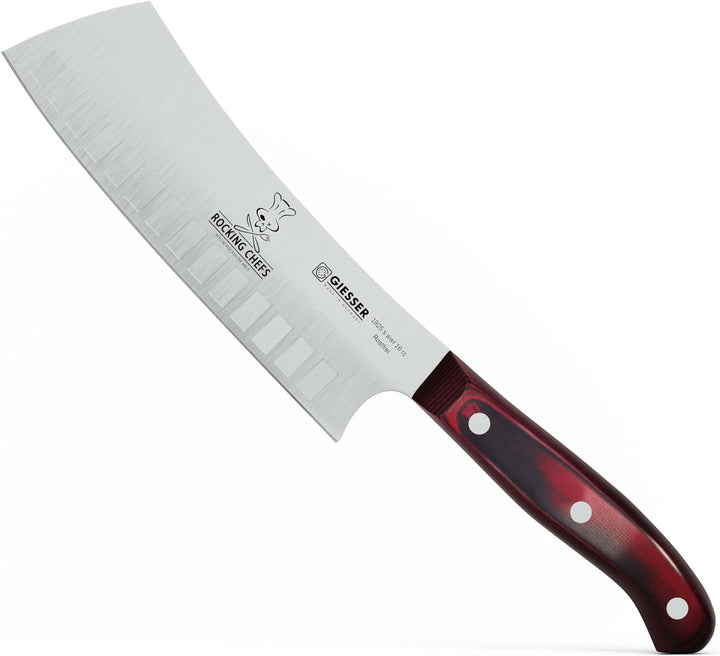 GIESSER seit 1776 - Made in Germany - Japanisches Kochmesser 16 cm, Kullenschliff Rocking Chef, Prem