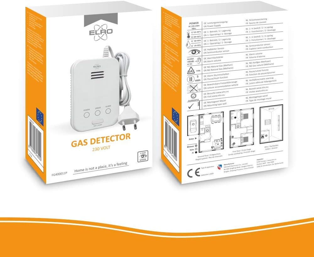 ELRO FG4000P Erdgas (Methan) Gasmelder - 230V