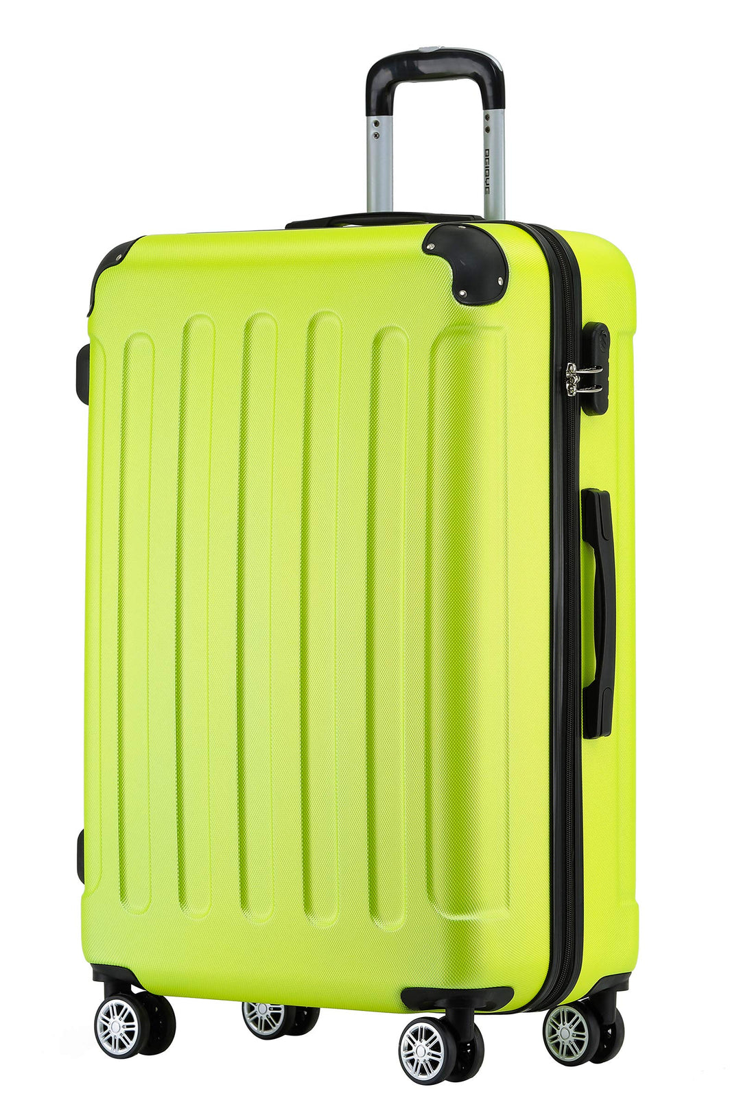 BEIBYE Hartschalen-Koffer Trolley Rollkoffer Reisekoffer Handgepäck 4 Rollen (M-L-XL-Set) (Gruen, XL
