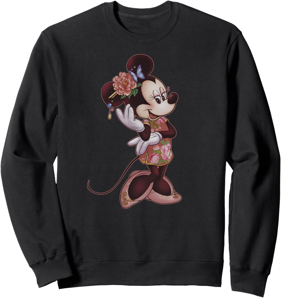 Disney Mickey And Friends Minnie Year Of The Mouse Floral Sweatshirt