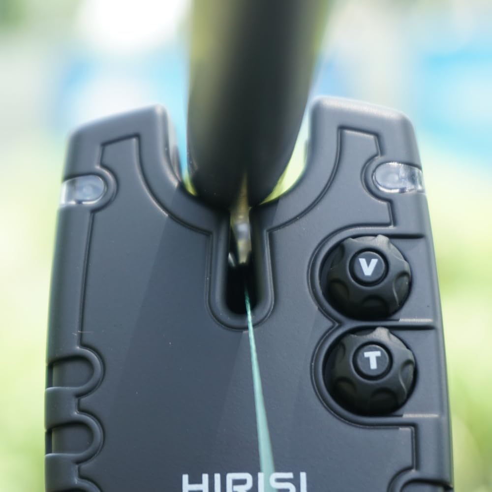 Hirisi Tackle Karpfenangel-Alarme mit Empfänger und Swingern in Schutzhülle SQ-3, SQ-3