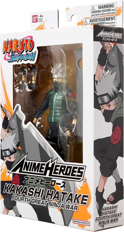 Bandai – Anime Heroes – Naruto Shippuden – Anime-Heldenfiguren 17 cm – Kakashi Hatake (Fourth Great