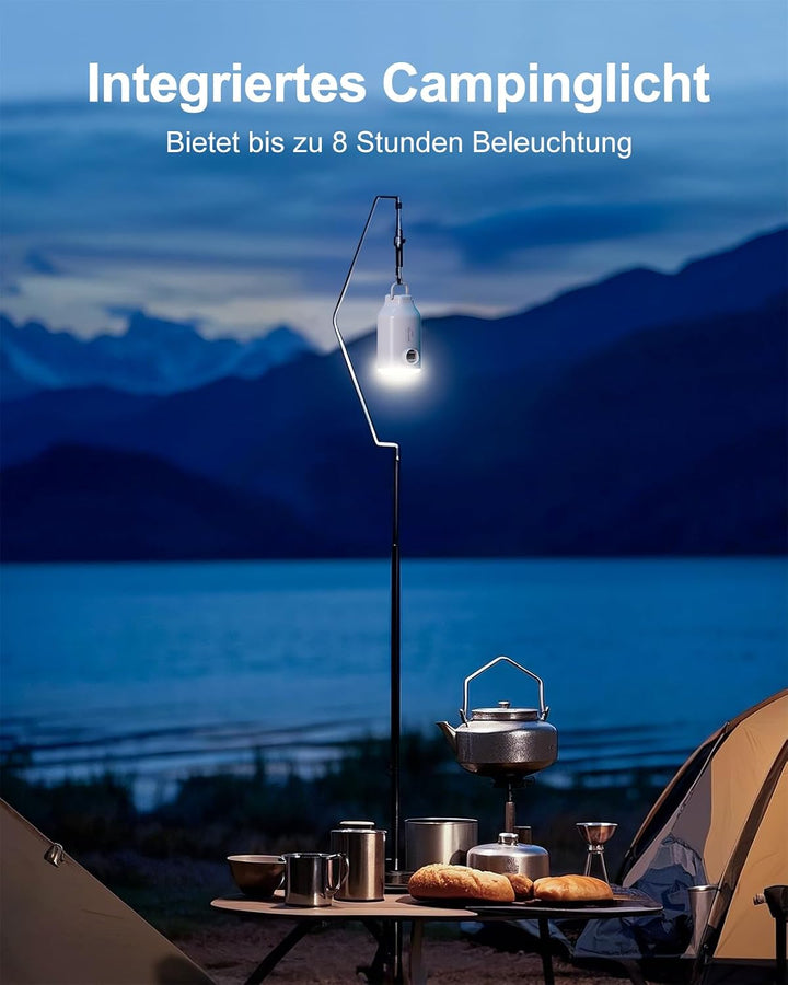 Elektrische Luftpumpe mit Akku für Luftmatratzen, Luftbetten, Vakuumbeutel Kleidung | 5 Düsen &amp; Camp