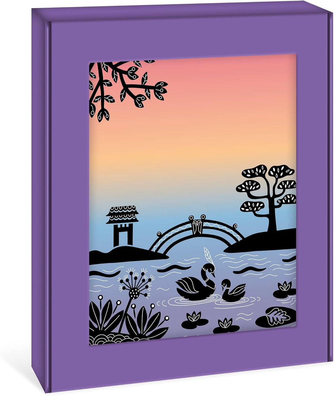 Janod - Sunset Lover - I Love Creativity - 5 Bilder zum Erstellen - Aquarell- und Schablonenmalerei