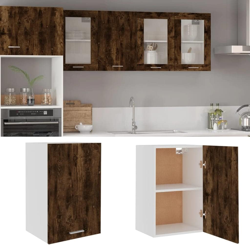 vidaXL Hängeschrank, Küchenschrank mit viel Stauraum, Wandmontage Einbauküche Schrank, Oberschrank K