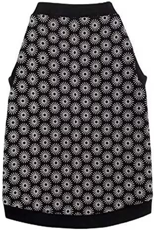Hairless Cat's Cotton Stretch T-Shirt Black Spring for Sphynx Cats (L) Large Black Spring, Large Bla
