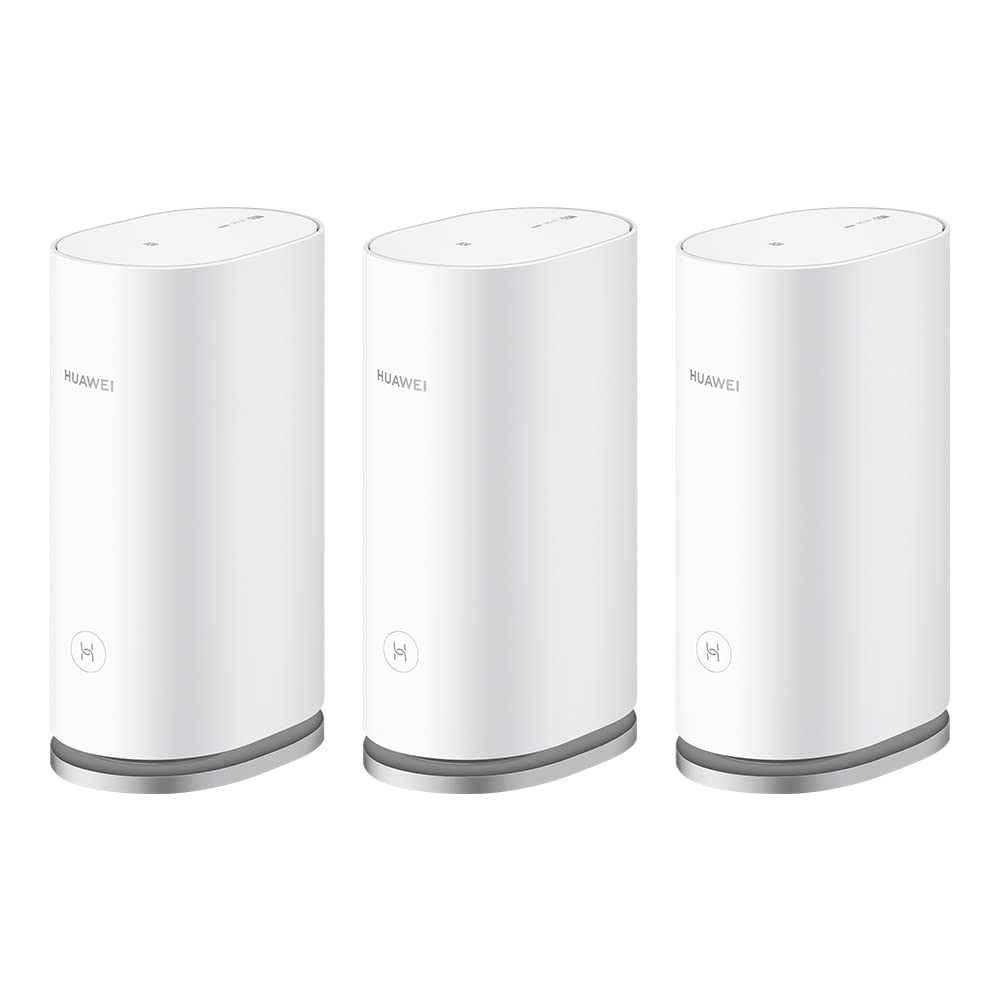 HUAWEI Mesh 3 WLAN-Set (3 Pack) Router, 5 GHz Wi-Fi 6-Unterstützung bis zu 3000 Mbit/s, Mesh-System