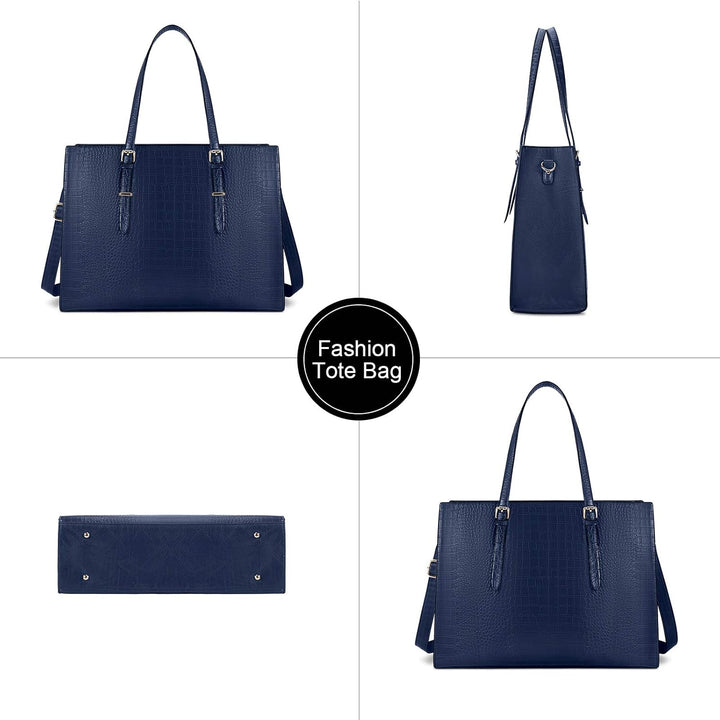 Lubardy Handtasche Damen Shopper Damen Gross Laptop Tasche 15.6 Zoll Elegant PU Leder Umhängetasche