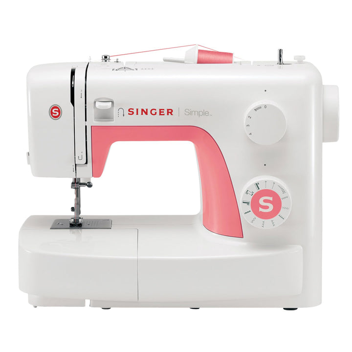 Singer Simple 3210 Freiarm-Nutzstich-Nähmaschine, weiss-rosa 30 X 40 X 17 Cm Weiss-rosa, 30 X 40 X 1
