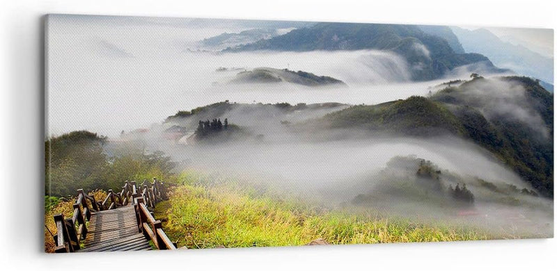 Wandbilder Dekoration Wohnzimmer Asien schönheit berg landschaft Panorama Bilder auf Leinwand 120x50