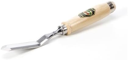 Kirschen 2326958 Stechbeitel gekröpft mit spitzer Schneide 12 mm, beige/silber Beige / Silber 12 mm,