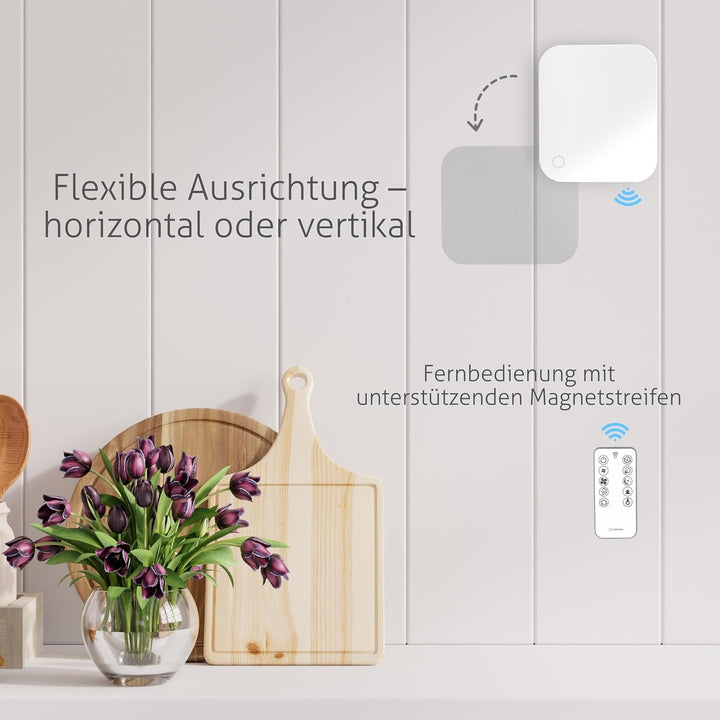 Turbionaire Trend HRV 150 WM Dezentrale Belüftung mit Keramik-Wärmerückgewinnung, Feuchtigkeitssenso
