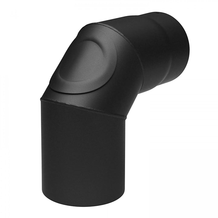 raik SH020-150-sw Raik Rauchrohrbogen/Ofenrohr 150mm - 90° mit Reinigungsöffnung