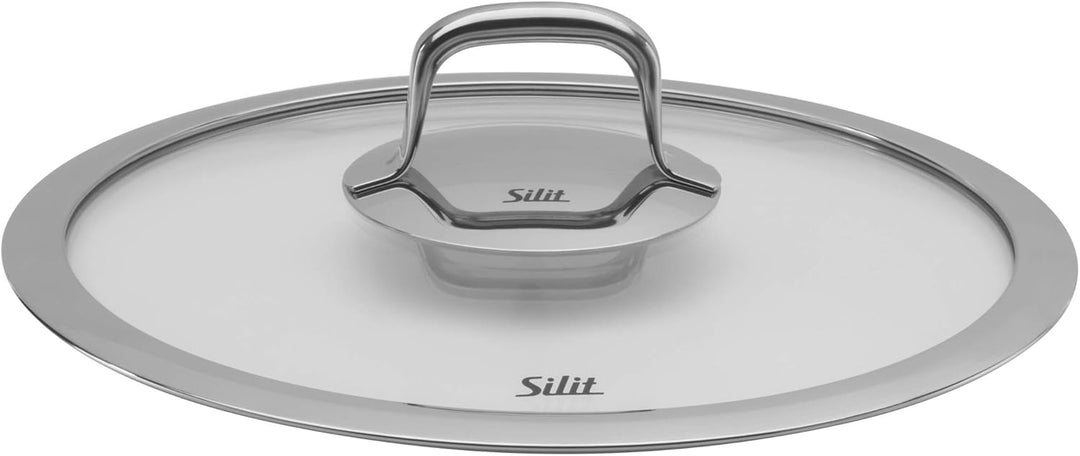 Silit Compact Kochtopf gross, 24 cm, Glasdeckel, Fleischtopf Induktion 5,9l, stapelbar, Silargan Fun