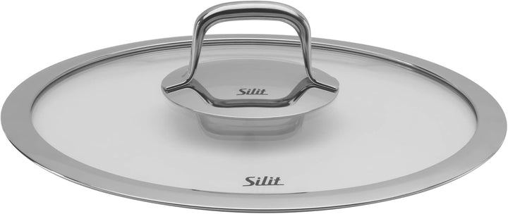 Silit Compact Kochtopf gross, 24 cm, Glasdeckel, Fleischtopf Induktion 5,9l, stapelbar, Silargan Fun
