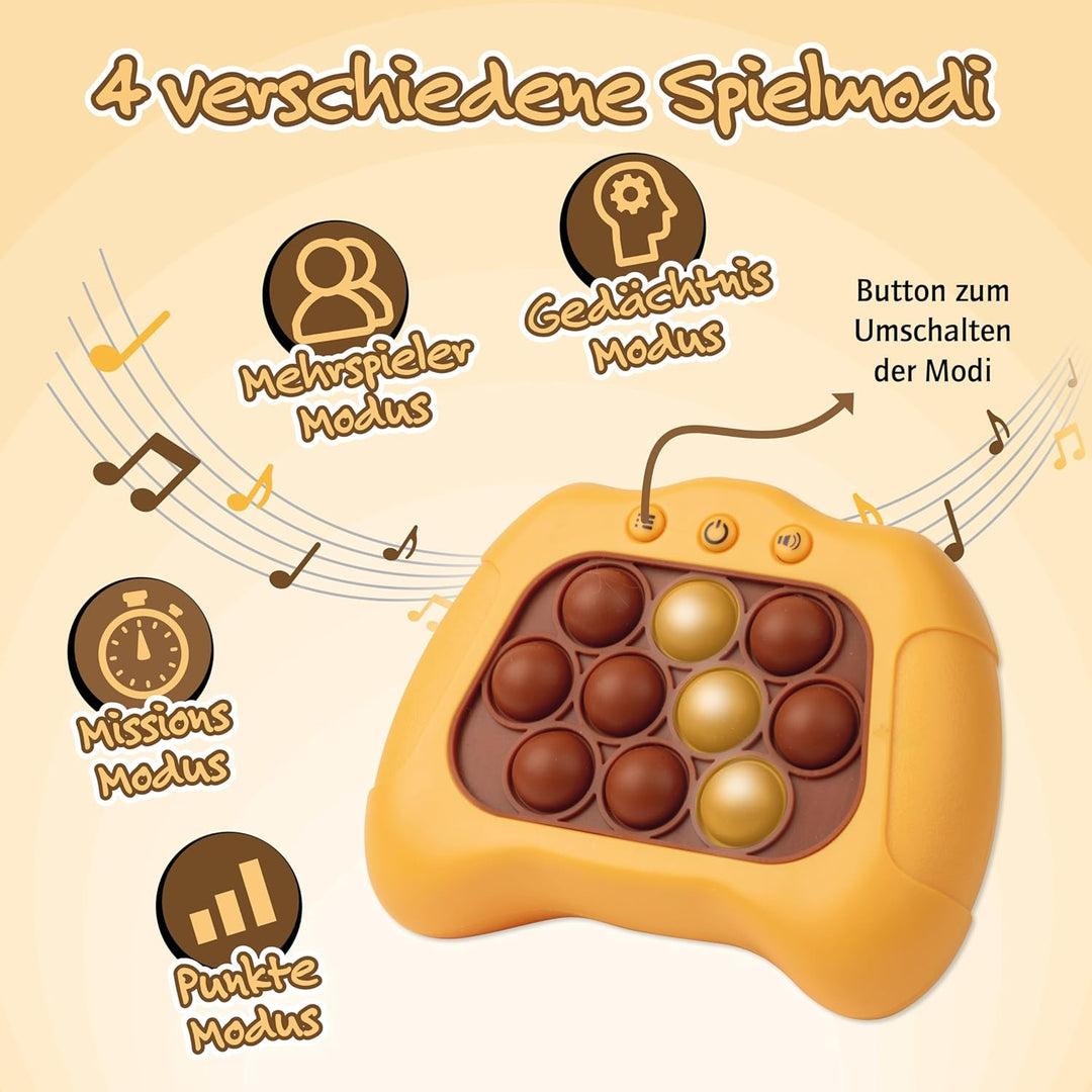 Lutz Mauder Pop up Pop it Fidget Spielzeug für Mädchen und Jungen, Puzzle Spiel mit Sound und Licht,