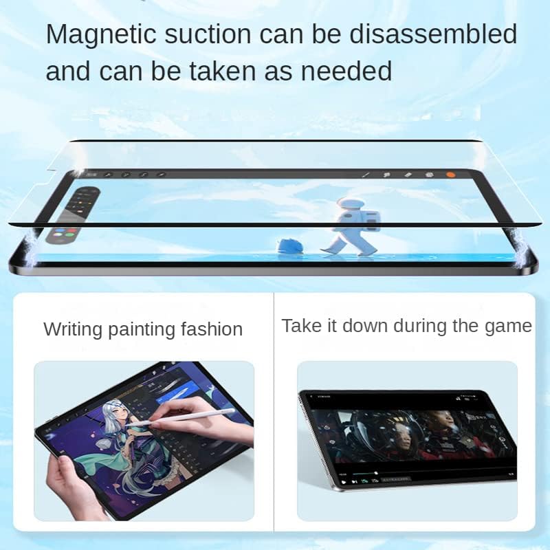 Magnetische Papier Schutzfolie für Surface Go 4/3/2, Wiederverwendbar Matt Papierfolie zum Zeichnen,