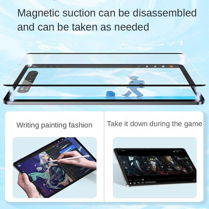 Magnetische Papier Schutzfolie für Surface Go 4/3/2, Wiederverwendbar Matt Papierfolie zum Zeichnen,