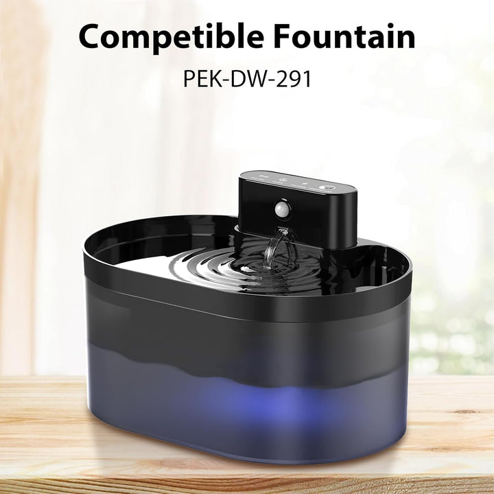 Ersatzfilter für Katzentrinkbrunnen, 2,2 l/74 oz, Ersatzfilter und Schwämme für automatischen Hausti