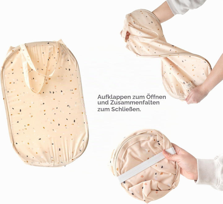 3 Sprouts - Wäschekorb Kinder - Wäschesack Faltbar 50L - Wäschesammler Faltbar aus Stoff - Platzspar
