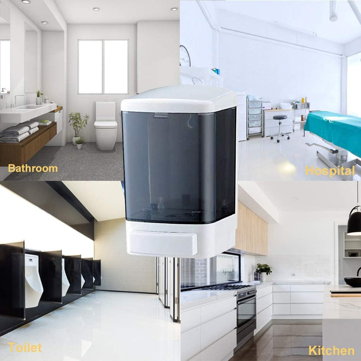 Evhome Manueller Seifenspender Küche Bad Wand-Seifenspender Flüssigseife Behälter Shampoo Gel Kammer