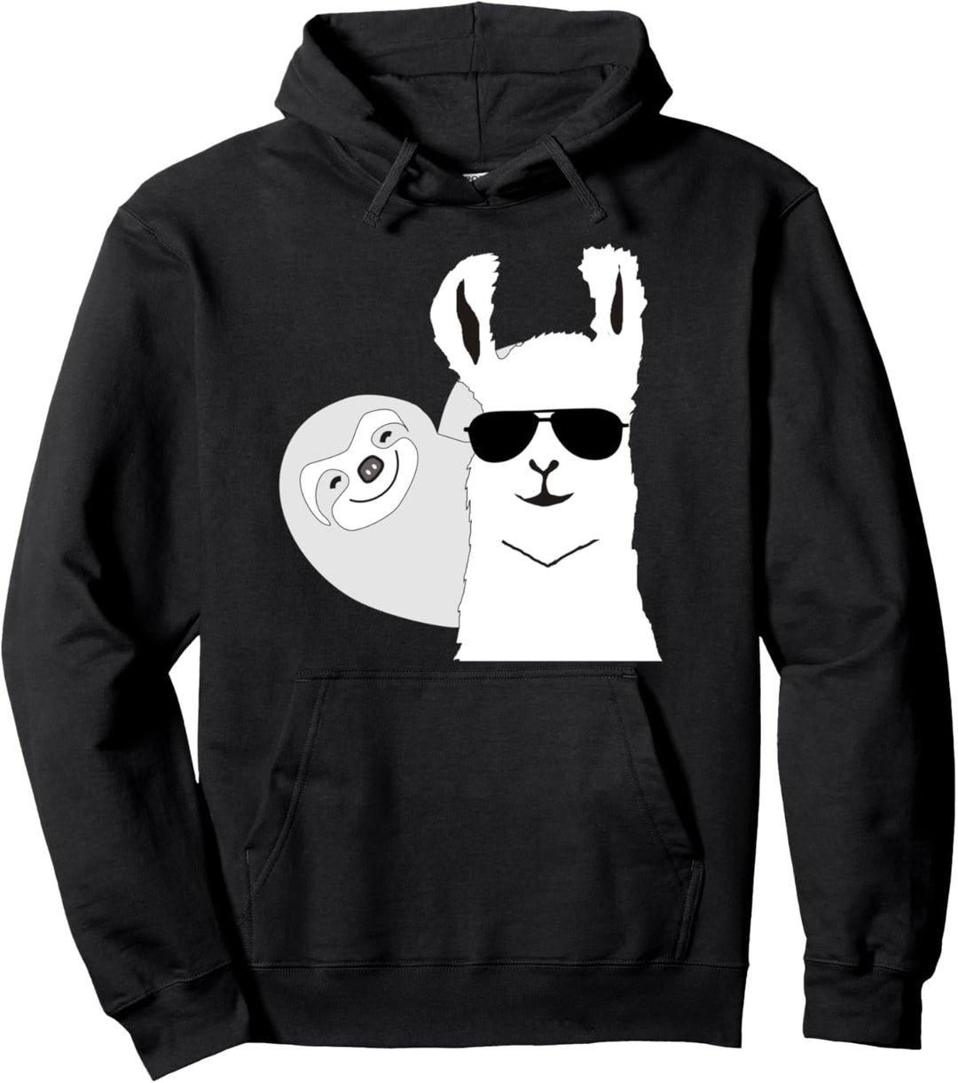 Lama Alpaka Faultier Fun Pullover Hoodie