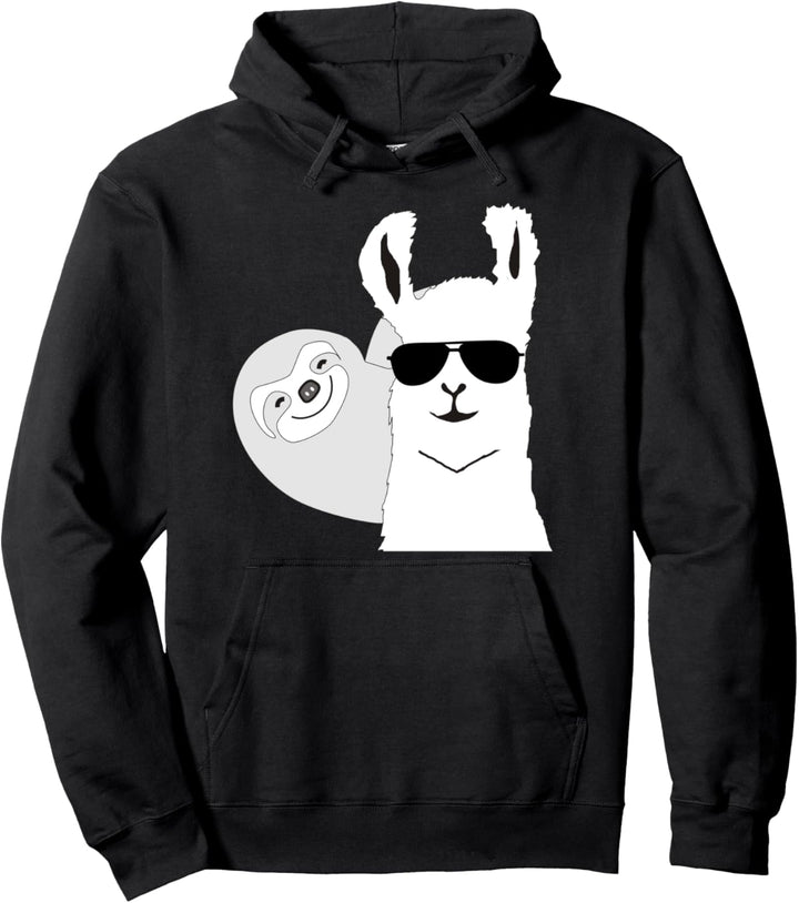 Lama Alpaka Faultier Fun Pullover Hoodie