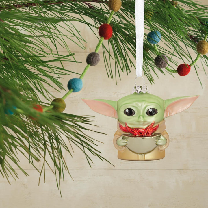 Hallmark Grogu Glas Ornament Star Wars Baumschmuck The Mandalorian Glas Hängende Ornament Weihnachte