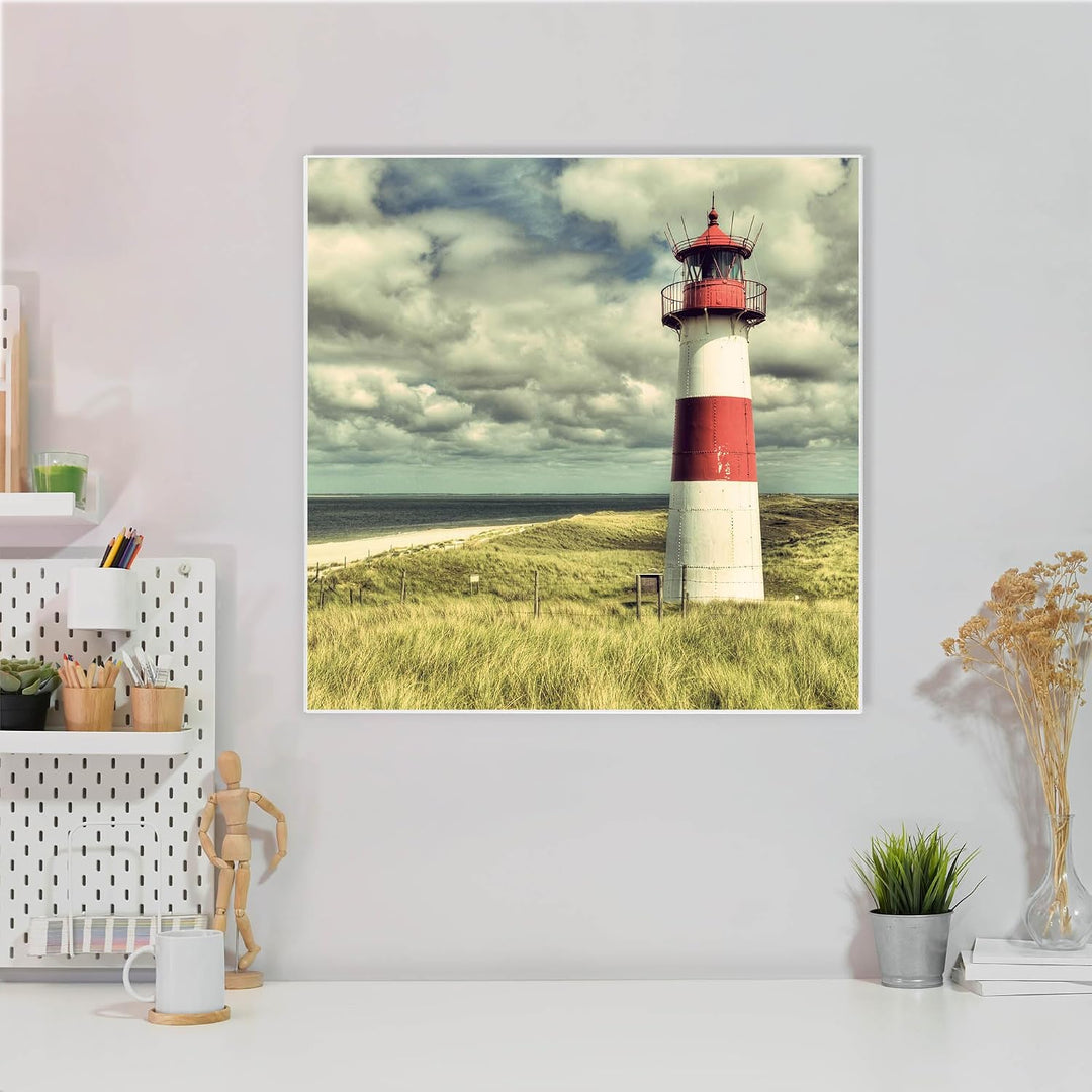 banjado Magnettafel 50 x 50 cm/Magnetwand aus Metall/Magnetpinnwand als Memoboard/Pinnwand Magnettaf