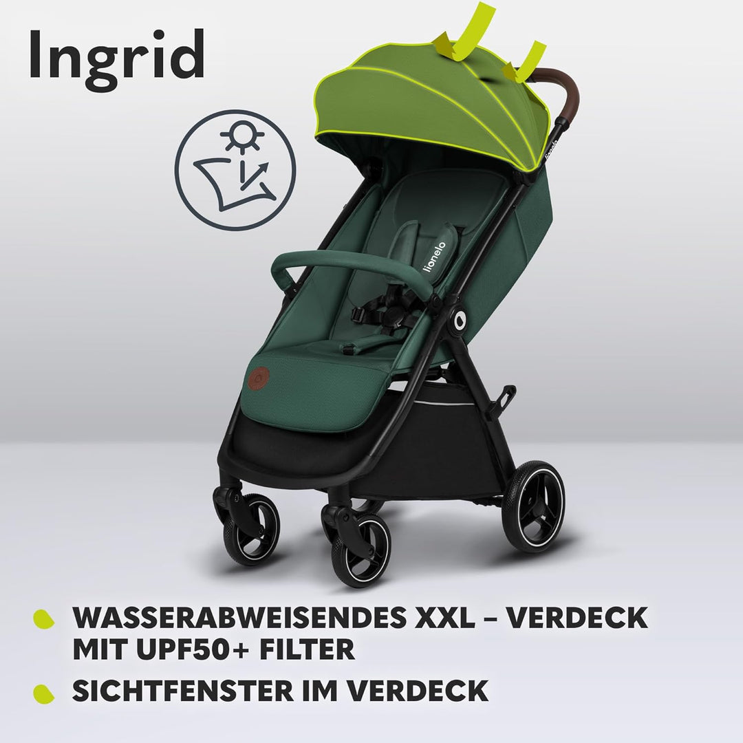 LIONELO INGRID Kinderwagen bis 22 kg von 6 Monaten bis 4 Jahren Grosse 360° schwenkbare Räder Volle