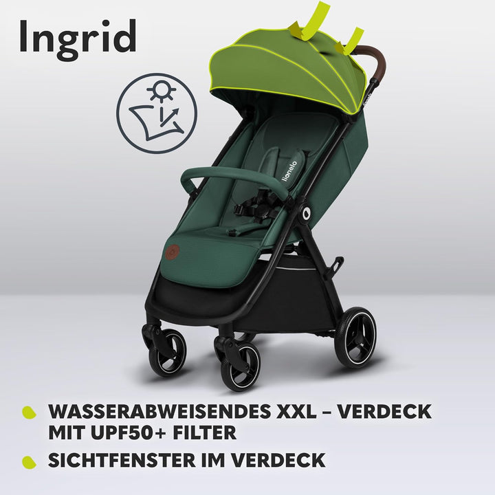 LIONELO INGRID Kinderwagen bis 22 kg von 6 Monaten bis 4 Jahren Grosse 360° schwenkbare Räder Volle