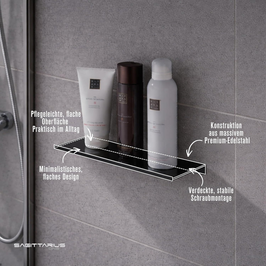 300S1-B Shower Shelf Rostfreies Edelstahl 30 cm Badezimmerregal SUS304, poliert, Shampoohalterung, l