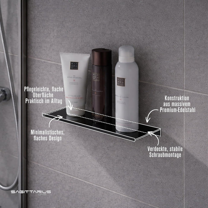 300S1-B Shower Shelf Rostfreies Edelstahl 30 cm Badezimmerregal SUS304, poliert, Shampoohalterung, l