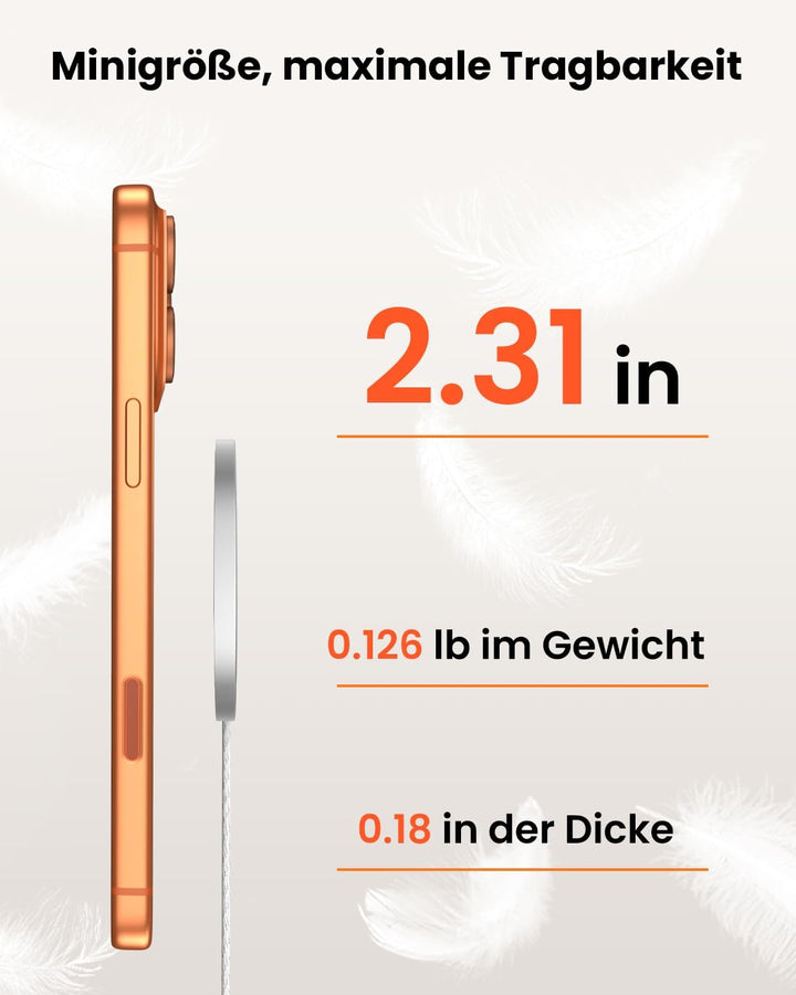 GEEKERA Qi2.2 25W magnetisches Schnellladegerät: Ultradünnes Flaches Wireless Charger für Apple MagS