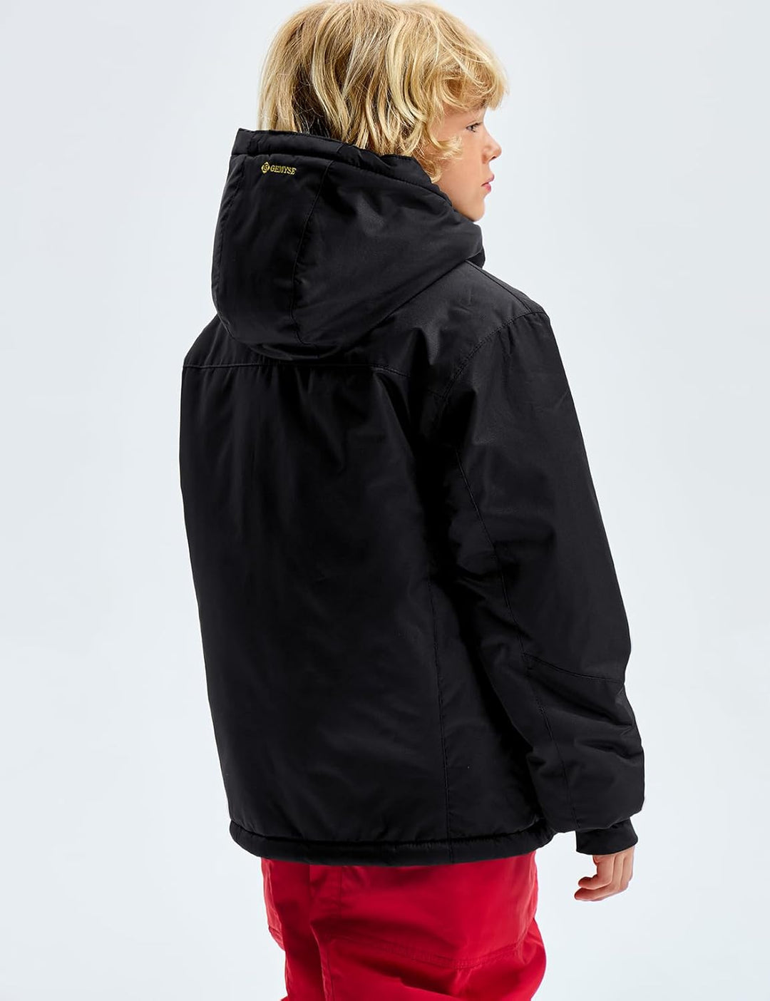 GEMYSE Jungen Skijacke Wasserdichte Winterjacke Warm Gefütterte Kinder Winddichte Schneejacke mit Ka