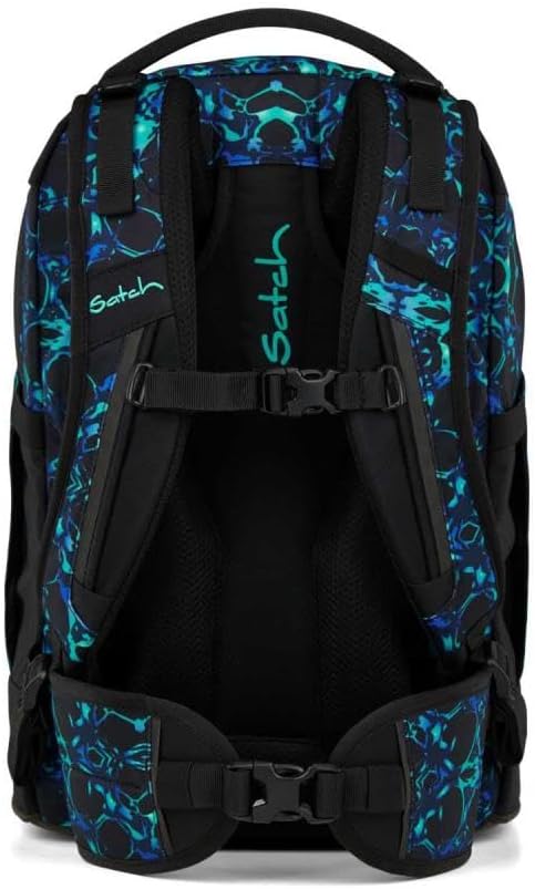 Satch pack Schulrucksack Set 2tlg. inkl. Schlamperbox (Caleido Blue), Caleido Blue