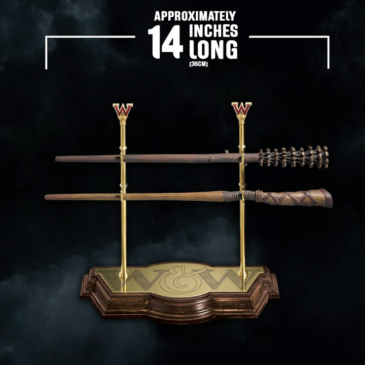 The Noble Collection Harry Potter Weasley Zauberstab-Kollektion mit Präsentationsständer, 43 cm, Kun