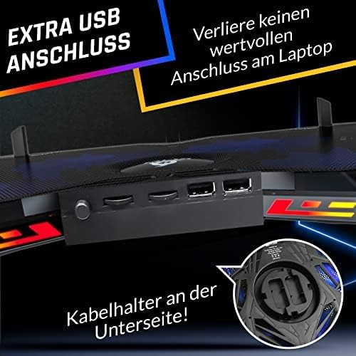 KLIM Wind Laptop Kühler RGB - Mehr als 500 000 verkaufte Einheiten - NEU 2024 - Leistungsstark Wie K