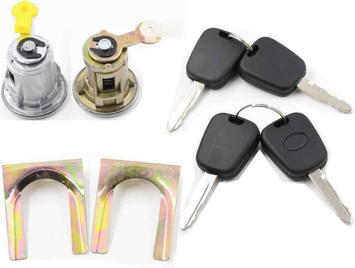 VHEUHZ Türschloss Nuckel kompatibel mit Citroen C1 Peugeot 107 Aygo Zylinder Türschliesszylinder Sch