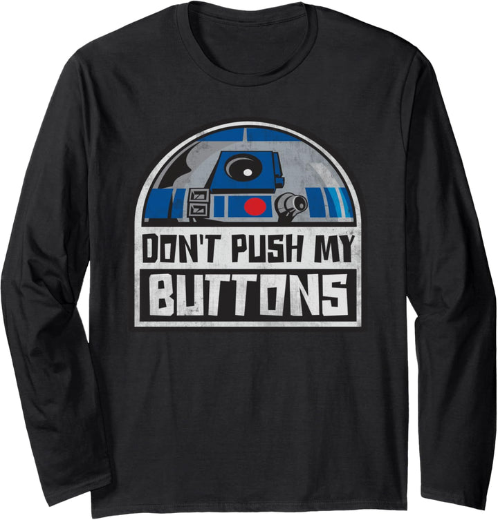 Star Wars R2-D2 Droid Don't Push My Buttons Langarmshirt
