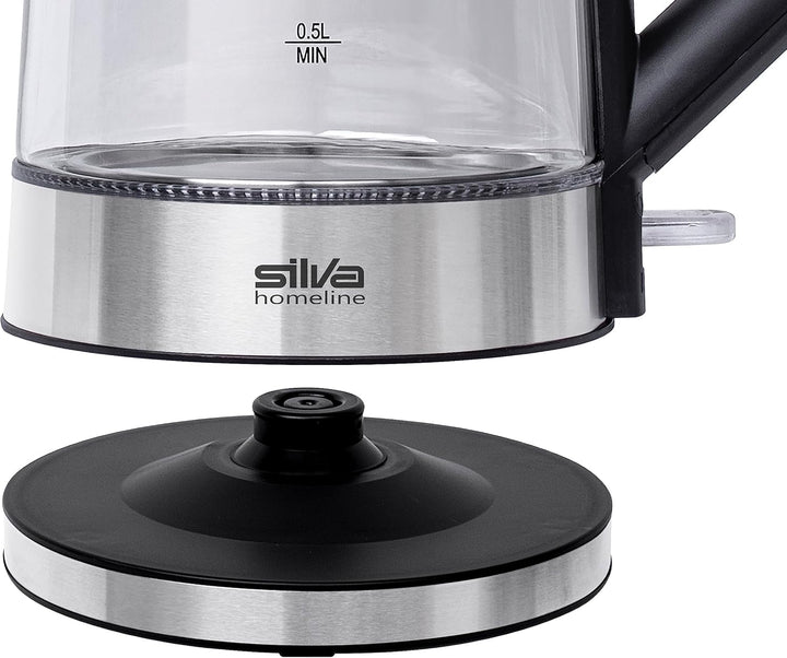 SILVA SCHNEIDER Glas Wasserkocher KL-G 2007, 1,7 Liter, 2200 Watt, mit Easy-Fill Deckel