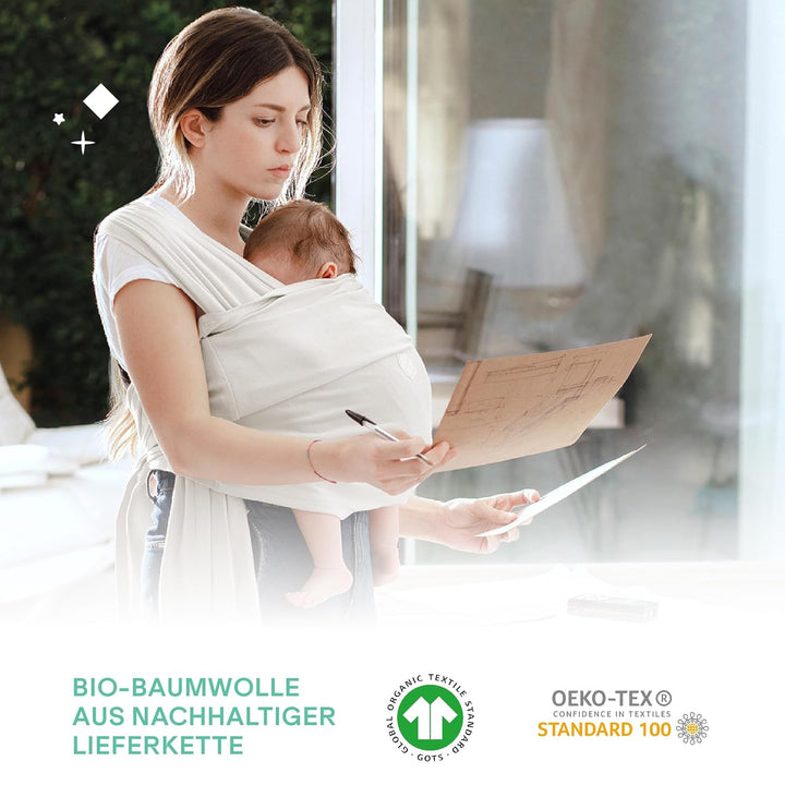 Koala Babycare Babytragetuch - Einfach anzuziehen - Elastisches Tragetuch bis zu 15 kg - Verstellbar