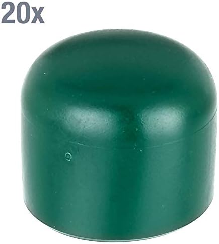 Alberts 855239 Pfostenkappe für runde Metallpfosten | Kunststoff, grün | für Pfosten-Ø 34 mm | 20er