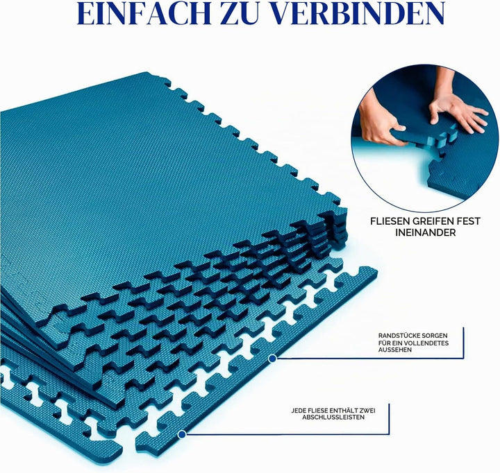 Ediesi, Bodenschutzmatte Fitness, Puzzlematte Boden, Pool Schutzmatte, Home Gym, Tatami, Gummimatte,